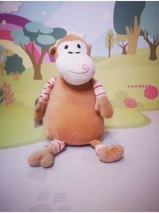 Мягкая игрушка обезьянка пастель